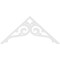 Ekena Millwork Pitch Bordeaux Architectural Grade PVC Gable Pediment, 72"W x 33"H x 1"P (11/12) GPP072X033X100BOR - alternate 4